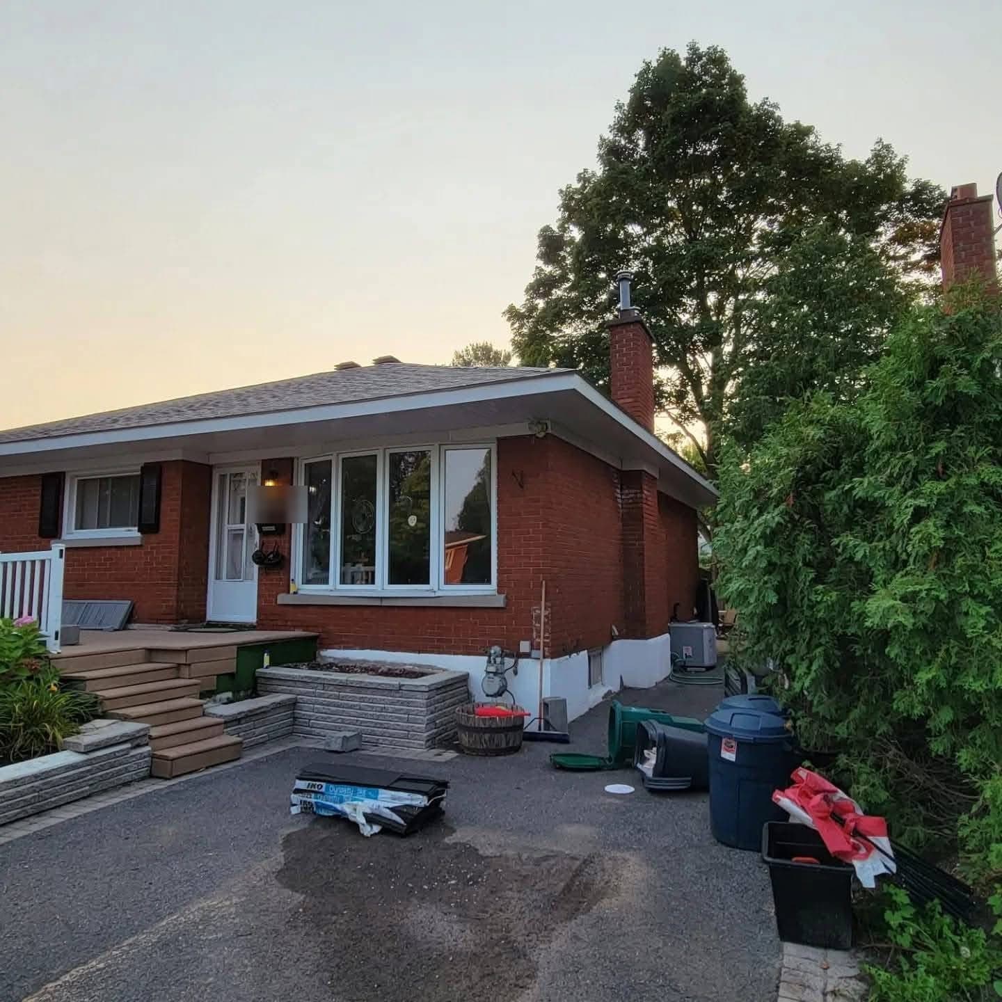 Completed storm damage restoration on the finished home