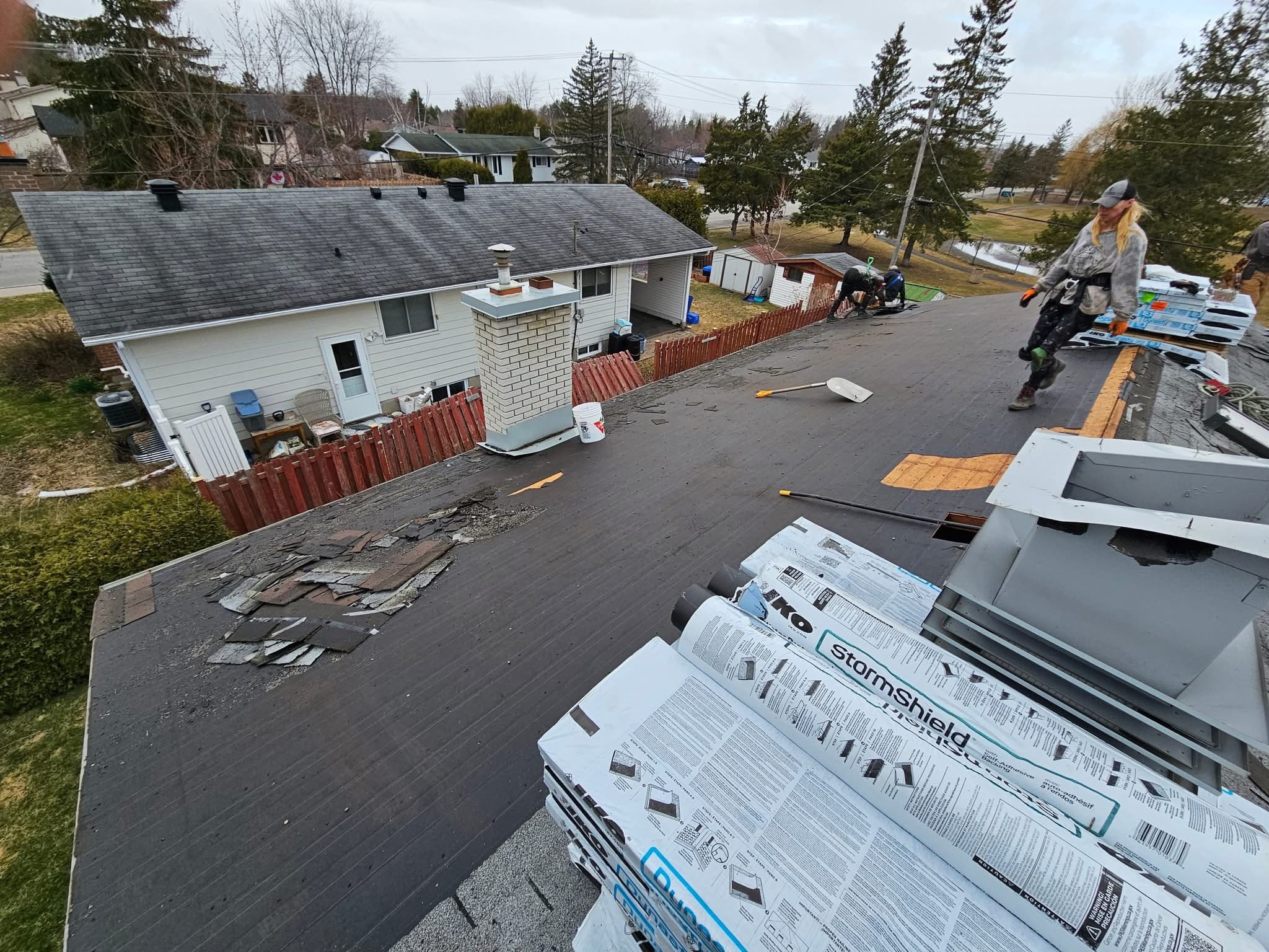 Starting sheeting removal