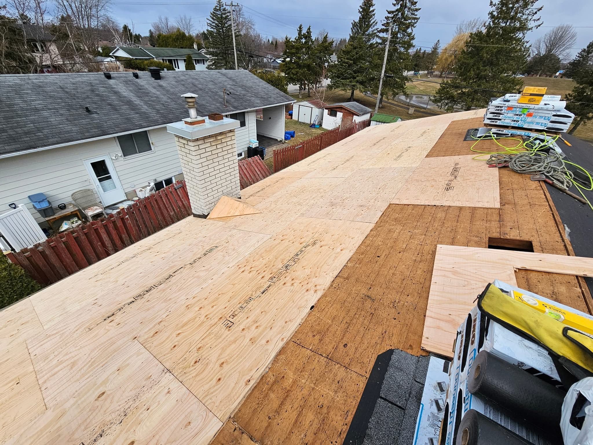 Roof ready for new sheeting