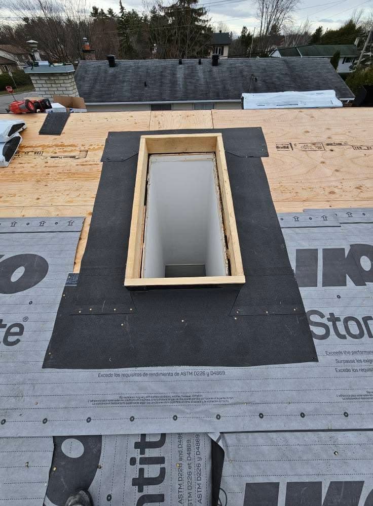 Skylight prep work